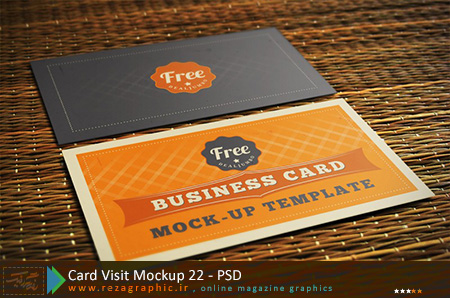 طرح لایه باز پیش نمایش کارت ویزیت – Card Visit Mockup 22 | رضاگرافیک 